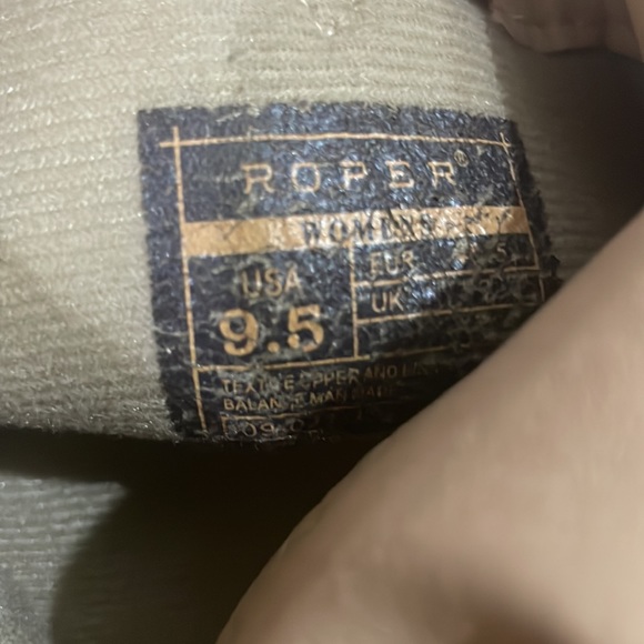 Roper Womens 09-021-1903-1656 Faux Leather Square Toe Tan Size 9.5 - Picture 10 of 10